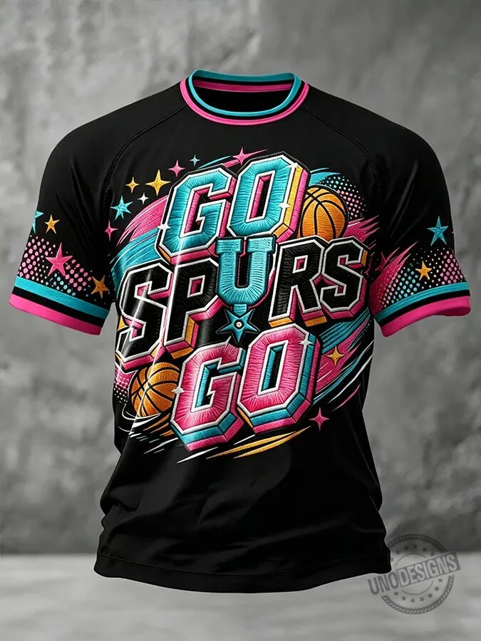 San Antonio Spurs Basketball Fan T-Shirt Go Spurs Go 3 San Antonio Spurs Basketball Fan T-Shirt Go Spurs Go