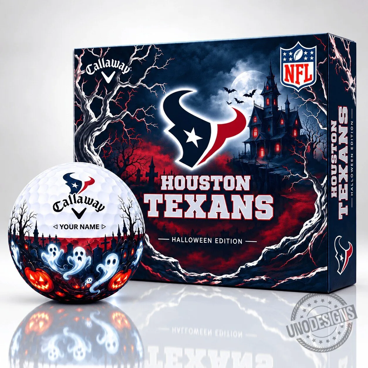 Houston Texans Halloween Edition Personalized Golf Ball Set