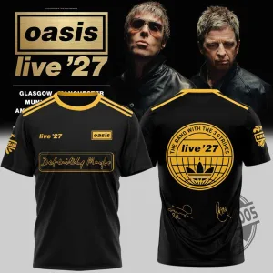 Oasis Live '27 Definitely Maybe Black Gold Shirt 4 Oasis Live '27 Definitely Maybe Black Gold Shirt