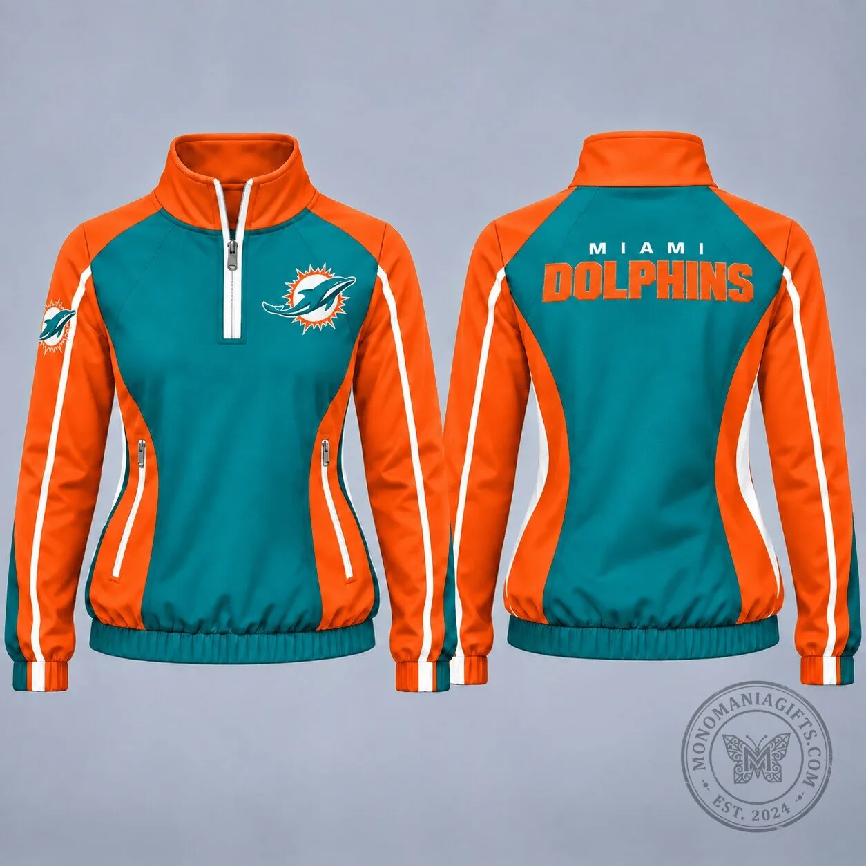 Miami Dolphins National Football League Quarter-Zip Pullover Jacket