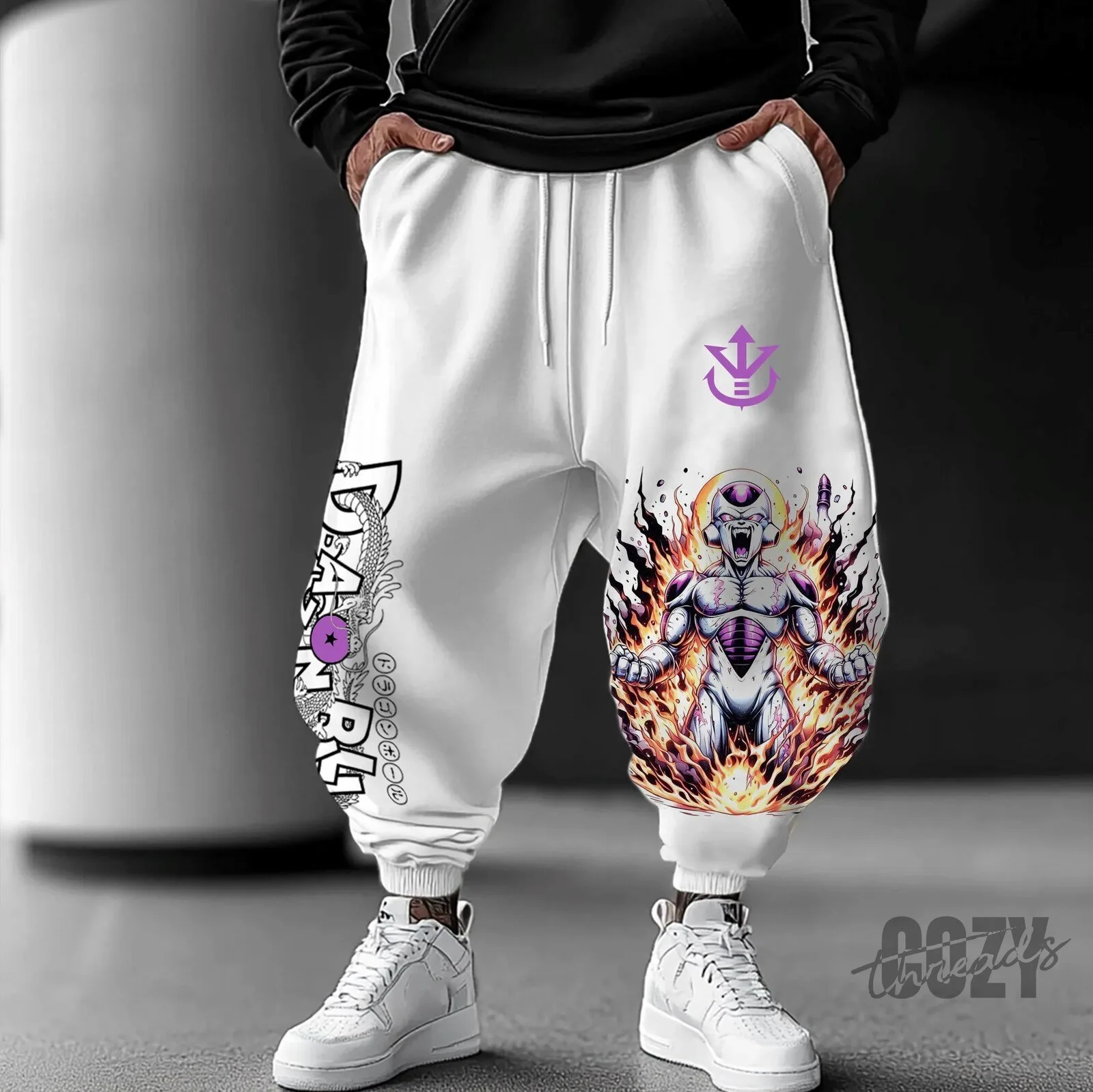 Dragon Ball Z Frieza Anime Character White Harem Pants