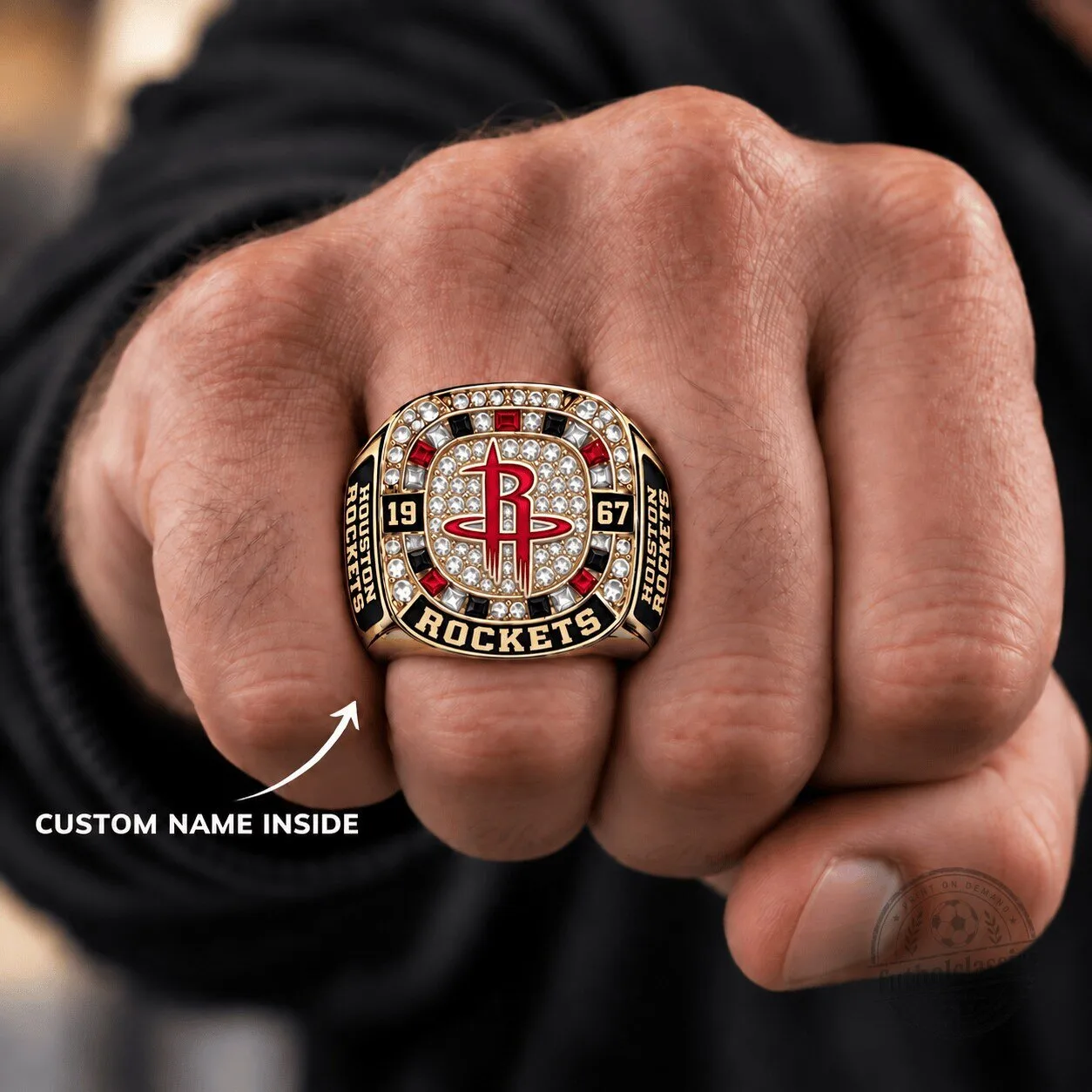 Houston Rockets NBA Championship Ring Custom Name Fan Gift