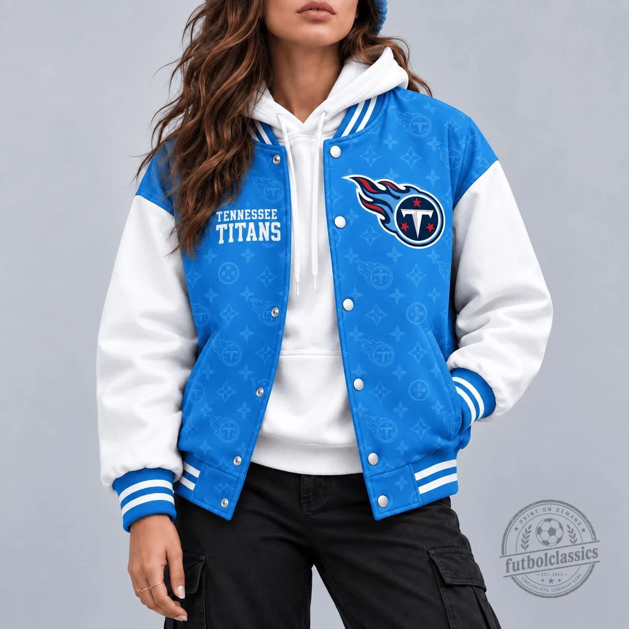 Tennessee Titans NFL Football Team Monogram Varsity Jacket