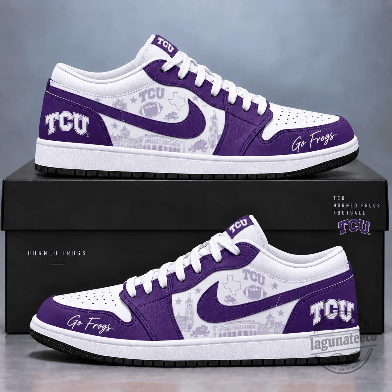 TCU Horned Frogs Football Team Custom Designed Sneakers