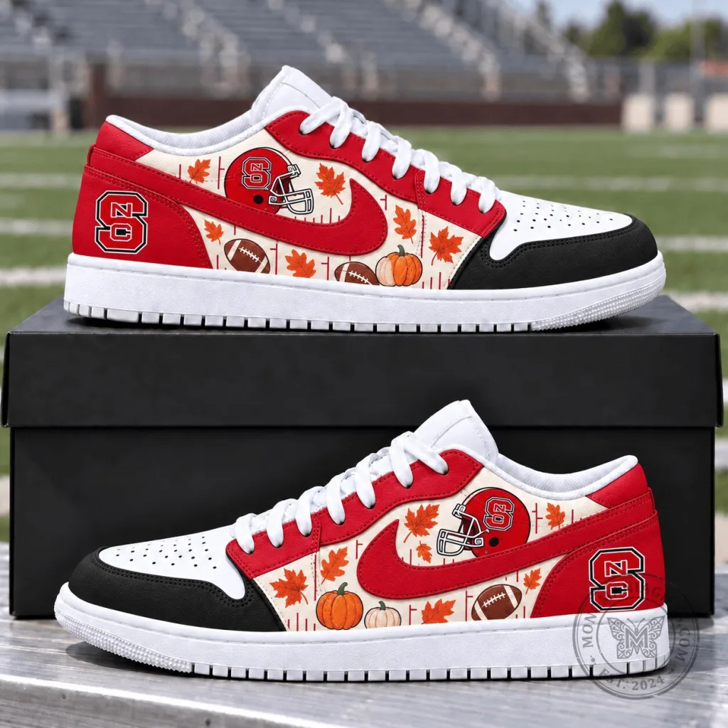 North Carolina State Wolfpack Fall Vibe Custom Printed Athletic Shoes