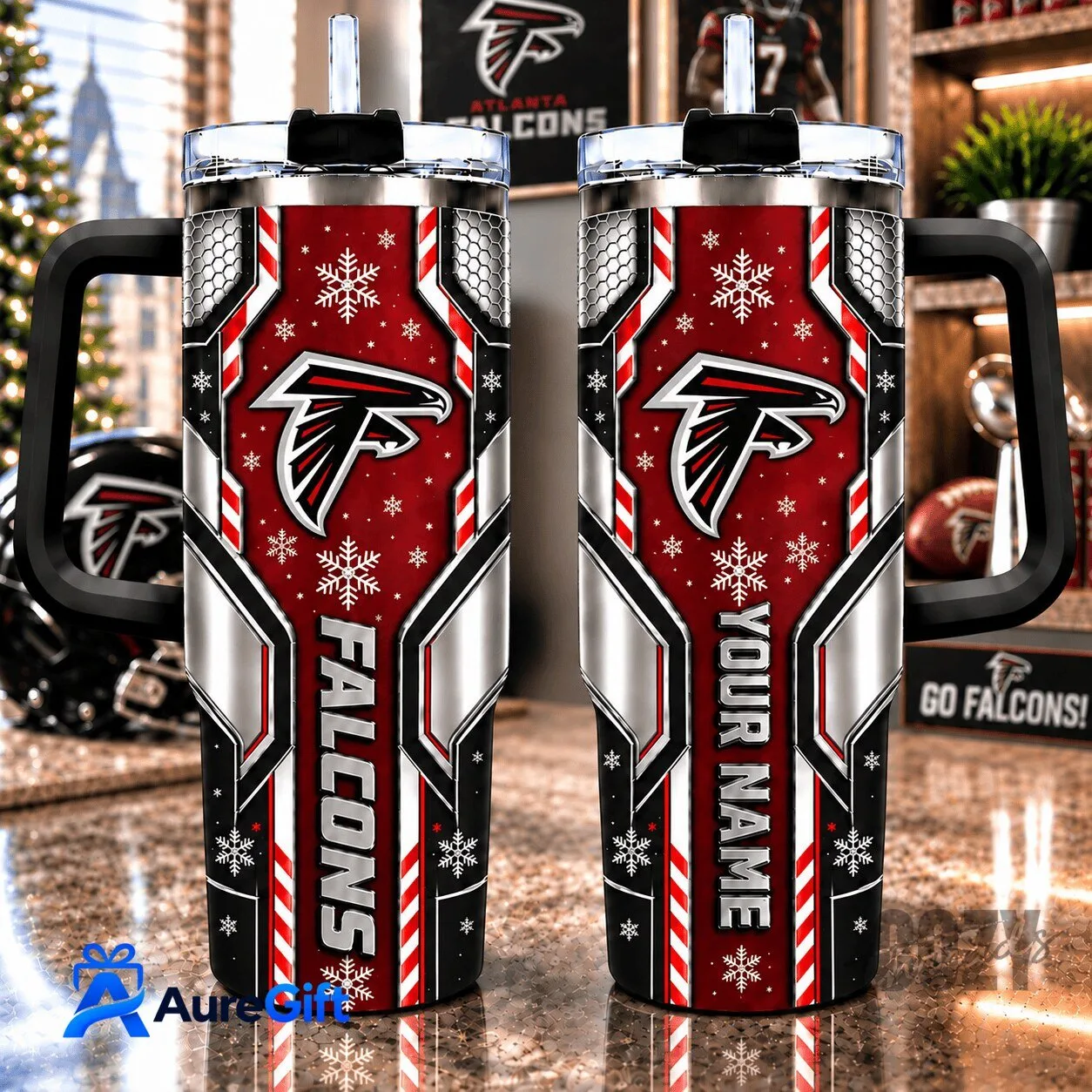 Atlanta Falcons National Football League Christmas Personalized Tumbler 1 Atlanta Falcons National Football League Christmas Personalized Tumbler