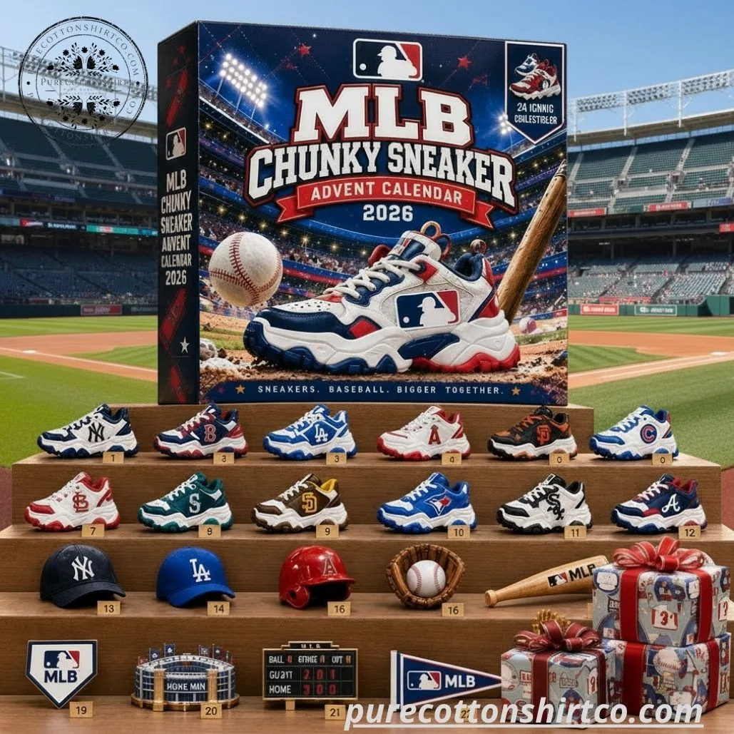 MLB Chunky Sneaker Advent Calendar 2026 – 24 Days Acrylic Ornament Baseball Collectibles Box
