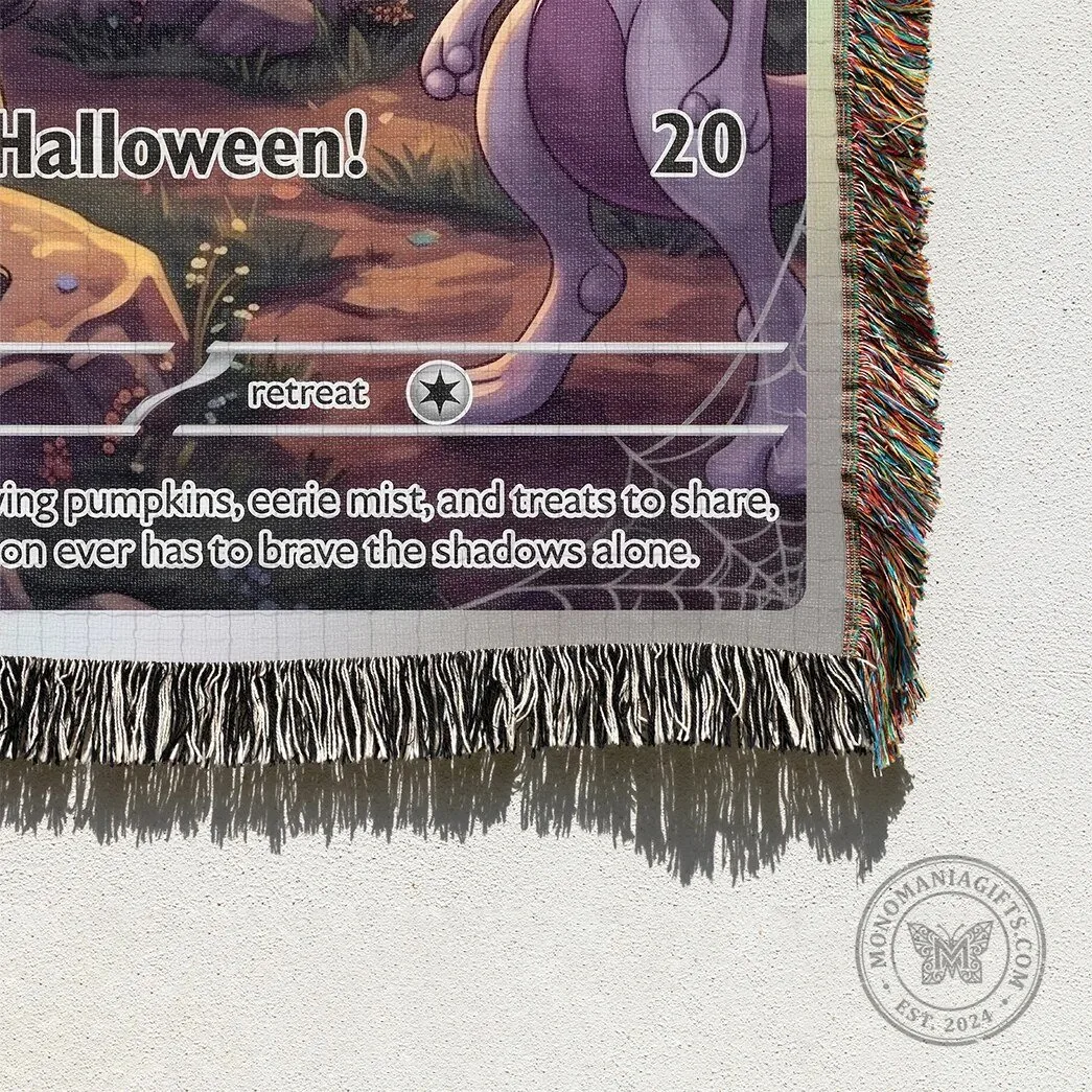 Happy Halloween Pokemon Charizard Blastoise Mewtwo Venusaur Woven Blanket 5 Happy Halloween Pokemon Charizard Blastoise Mewtwo Venusaur Woven Blanket