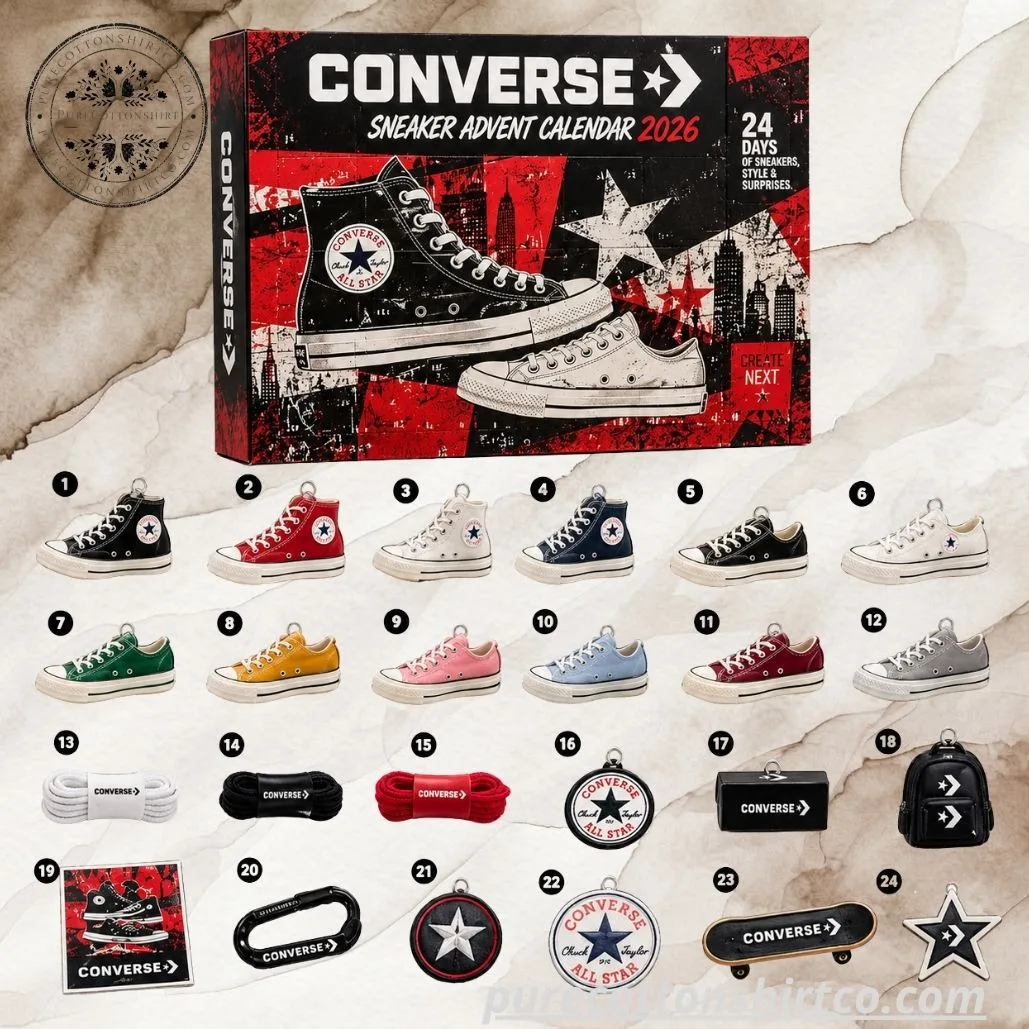 Converse Sneaker Advent Calendar 2026 – 24 Days Acrylic Ornament Style And Surprises Christmas Box
