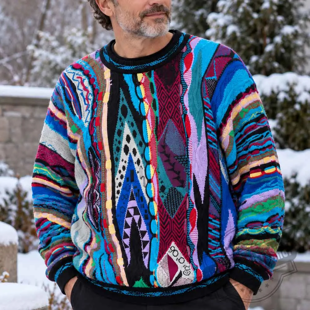 Leon The Drop Wearing My 1990s Coogi Print Sweater (3) Leon The Drop Wearing My 1990s Coogi Print Sweater – image 3 of 3