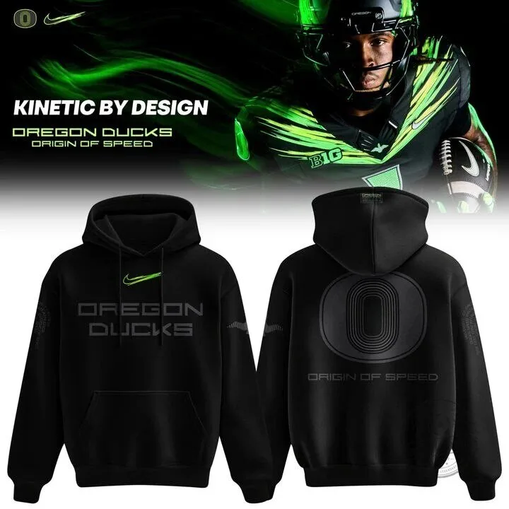 Oregon Ducks Origin of Speed Kinetic By Design Black Hoodie