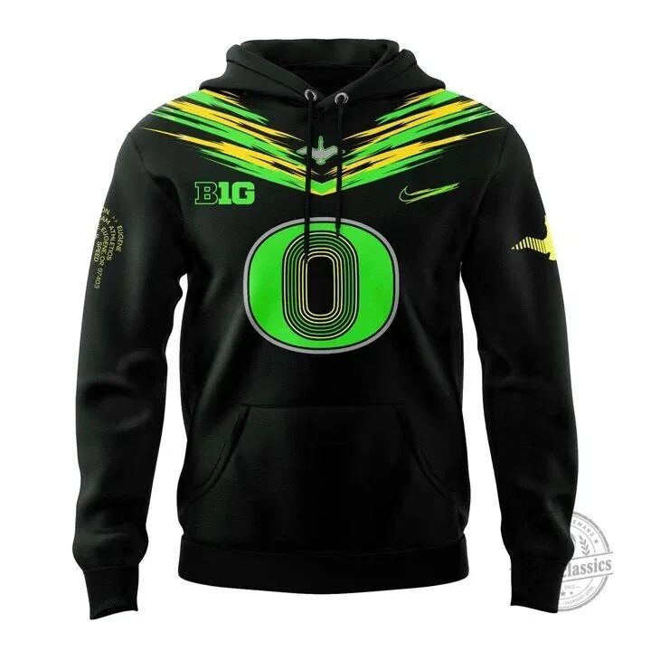 Oregon Ducks Black and Green Hoodie - Origin of Speed Football Team Apparel 6 Oregon Ducks Black and Green Hoodie - Origin of Speed Football Team Apparel