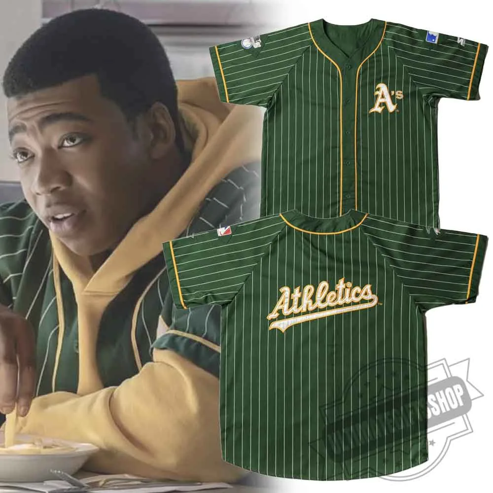 Watts Homie Quan The Drop Wearing My 1990 Starter Athletics Pinstripe Jersey (1) Watts Homie Quan The Drop Wearing My 1990 Starter Athletics Pinstripe Jersey