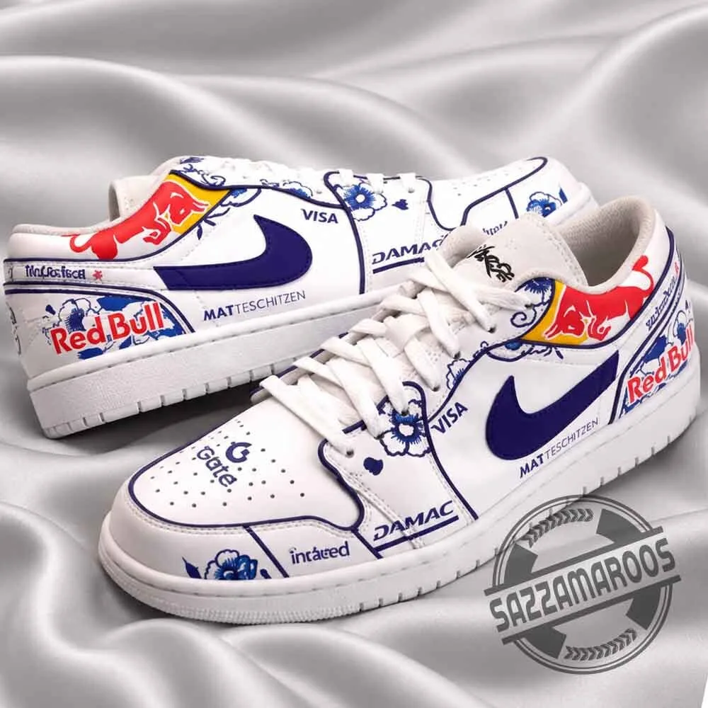 Max Verstappen Dutch GP 2026 Delft Blue Helmet Graphic Air Force 1 Sneakers Shoe