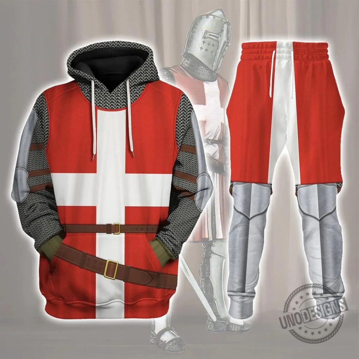 Knights Templar Crusader Holy Roman Empire Costume Hoodie