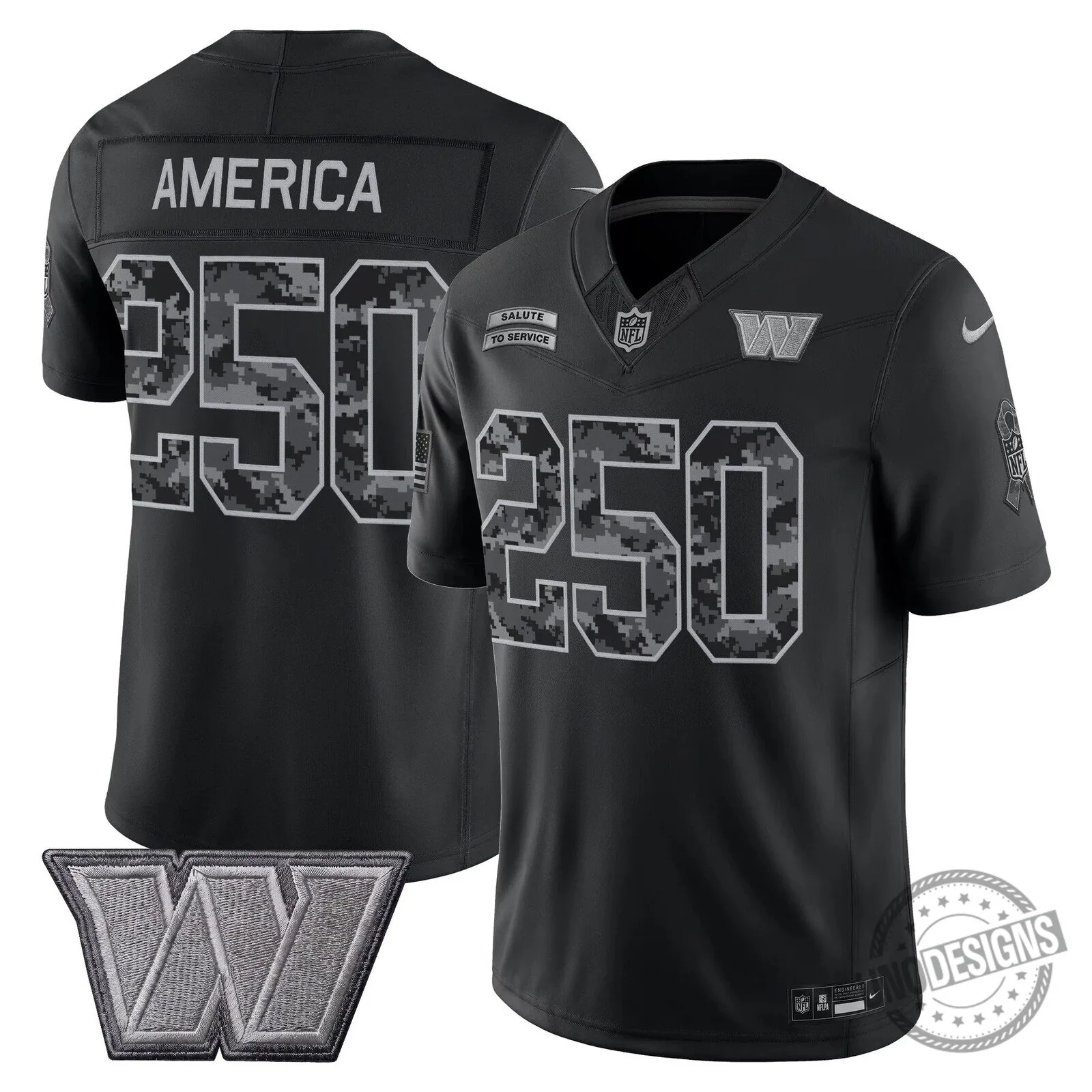 Salute To Service Football Jersey for Washington Commanders by Stefon Diggs 12 Salute To Service Football Jersey for Washington Commanders by Stefon Diggs