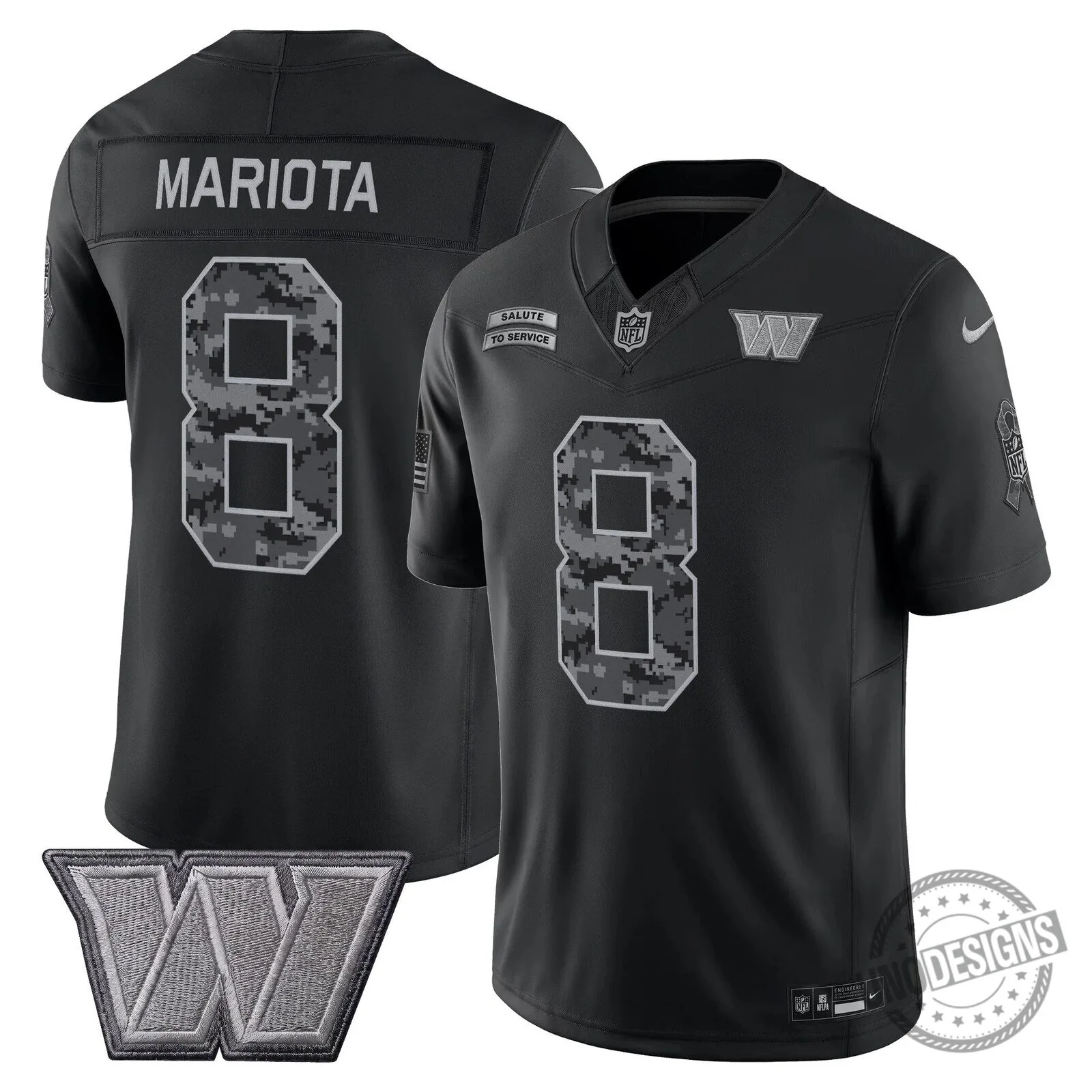 Salute To Service Football Jersey for Washington Commanders by Stefon Diggs 15 Salute To Service Football Jersey for Washington Commanders by Stefon Diggs