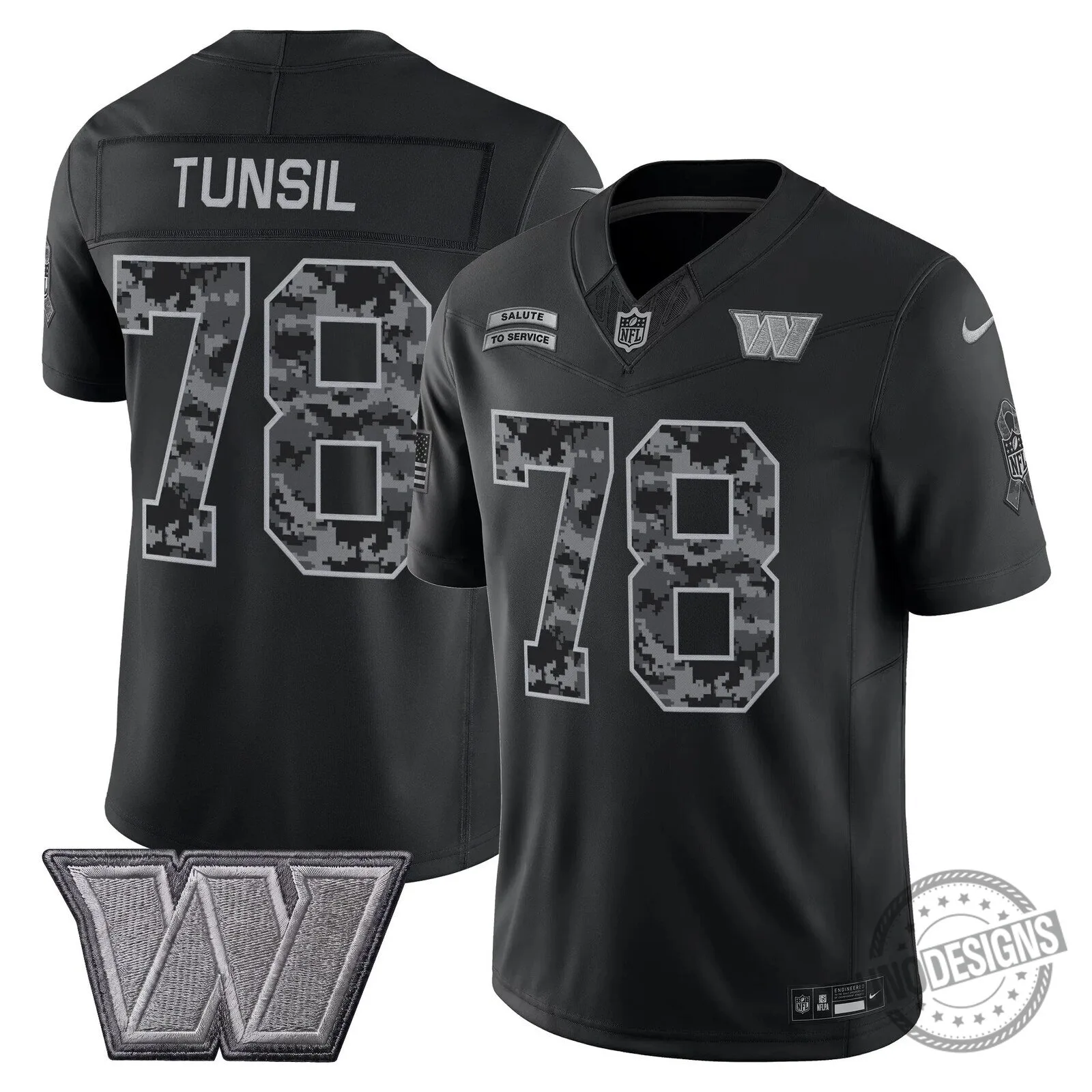 Salute To Service Football Jersey for Washington Commanders by Stefon Diggs 17 Salute To Service Football Jersey for Washington Commanders by Stefon Diggs