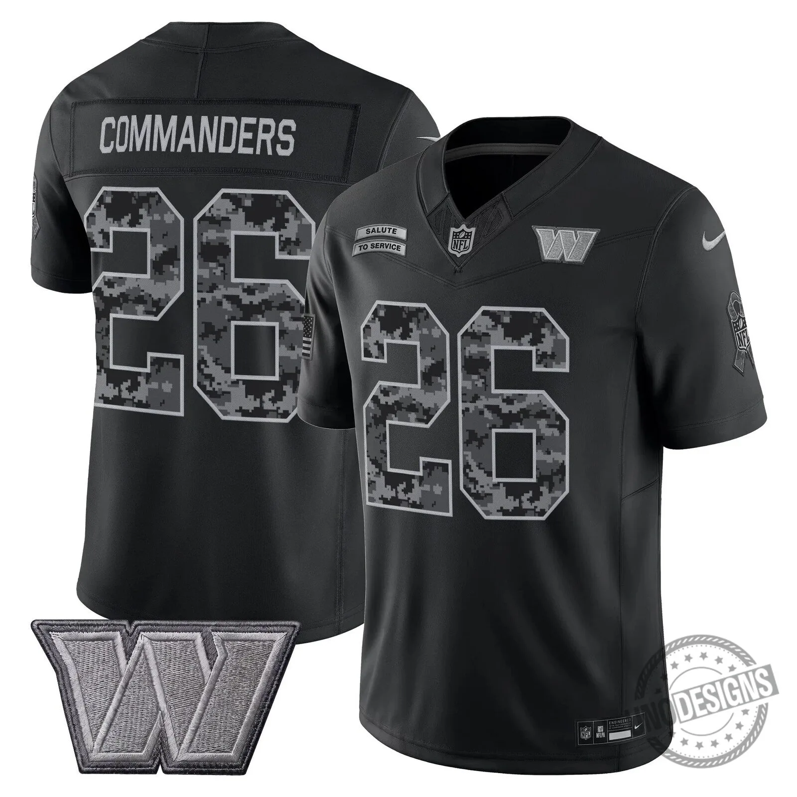 Salute To Service Football Jersey for Washington Commanders by Stefon Diggs 21 Salute To Service Football Jersey for Washington Commanders by Stefon Diggs