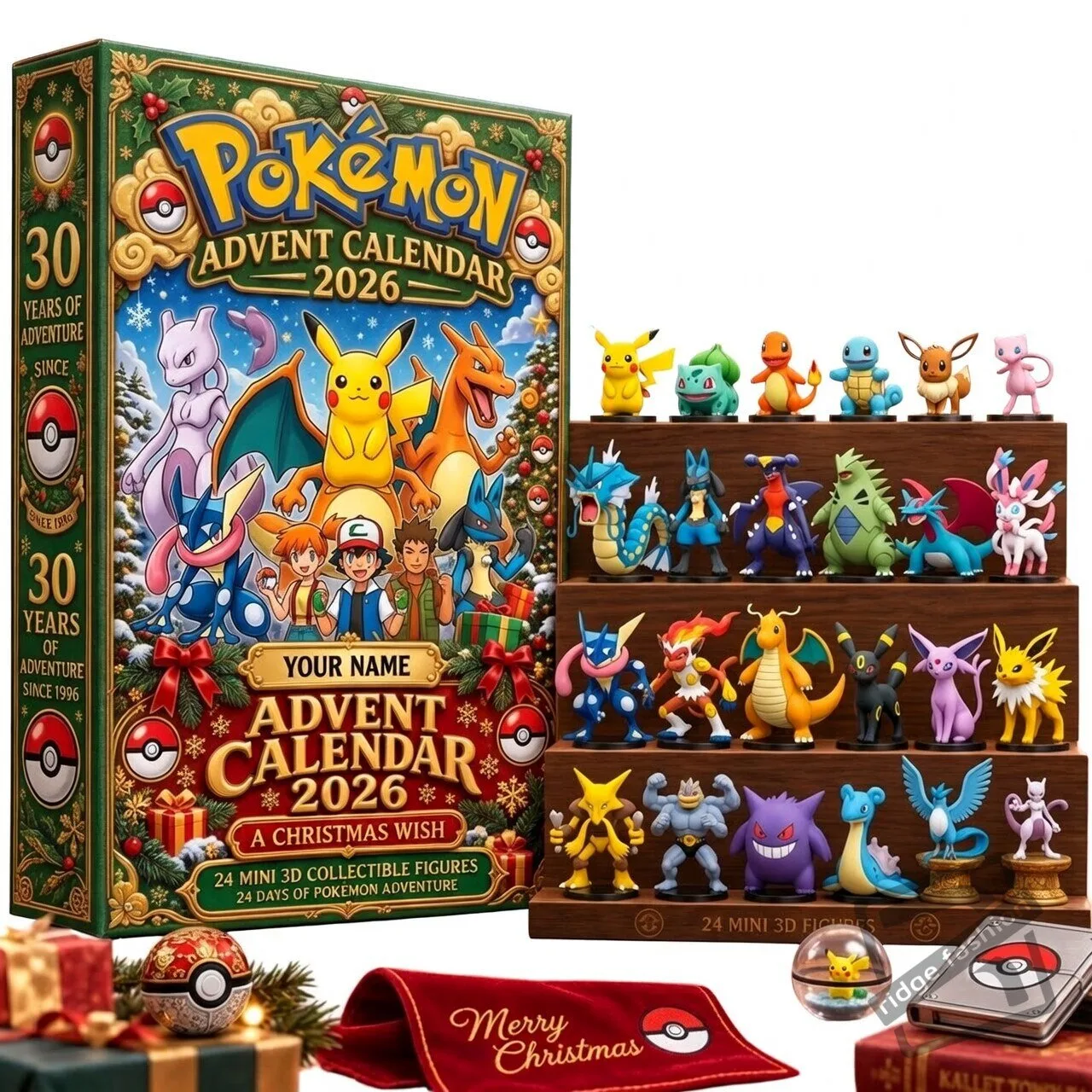 Pokemon Advent calendar Full Box Christmas Gifts Custom Name 3 Pokémon Advent calendar Full Box Christmas Gifts Custom Name product view