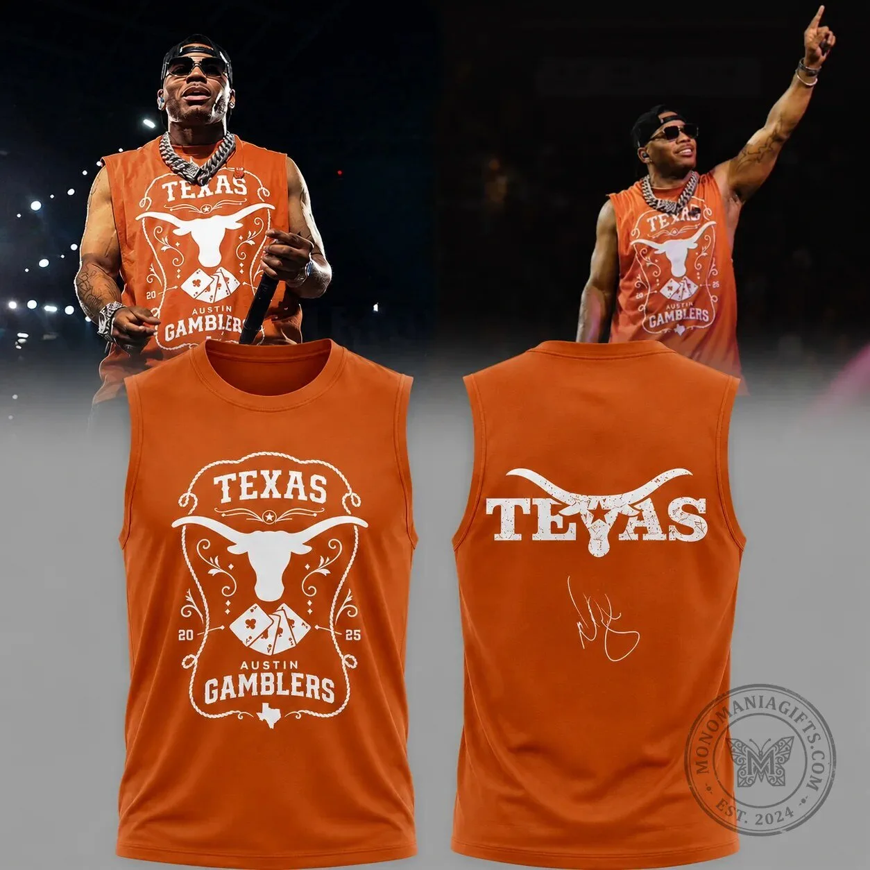 Cornell Haynes Jr Texas Longhorns Austin Gamblers Orange Tank Top
