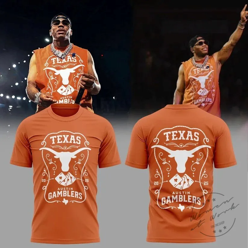 Austin Gamblers T-Shirt for Cornell Haynes Jr. – Texas Longhorns Design