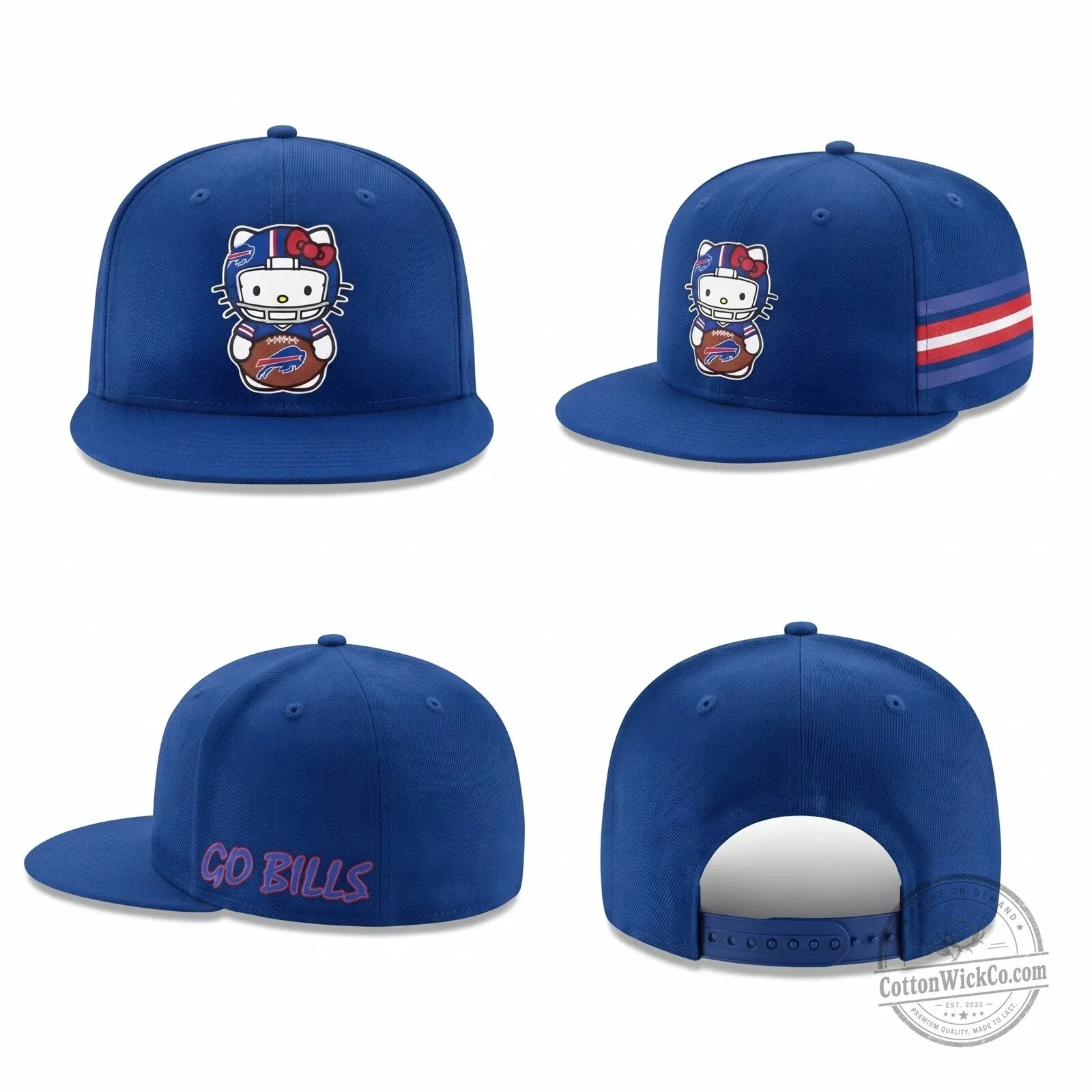 Buffalo Bills Hello Kitty Football Helmet Snapback Cap Hat 6 Buffalo Bills Hello Kitty Football Helmet Snapback Cap Hat