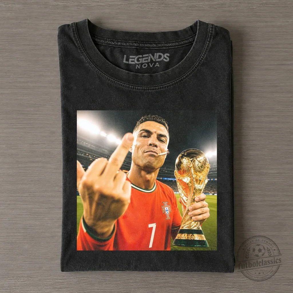Cristiano Ronaldo Portugal Football World Cup Champion Black T-Shirt Cristiano Ronaldo Portugal Football World Cup Champion Black T-Shirt
