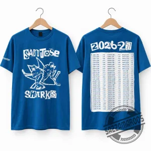 San Jose Sharks 2026-27 Schedule T-Shirt 3 San Jose Sharks 2026-27 Schedule T-Shirt