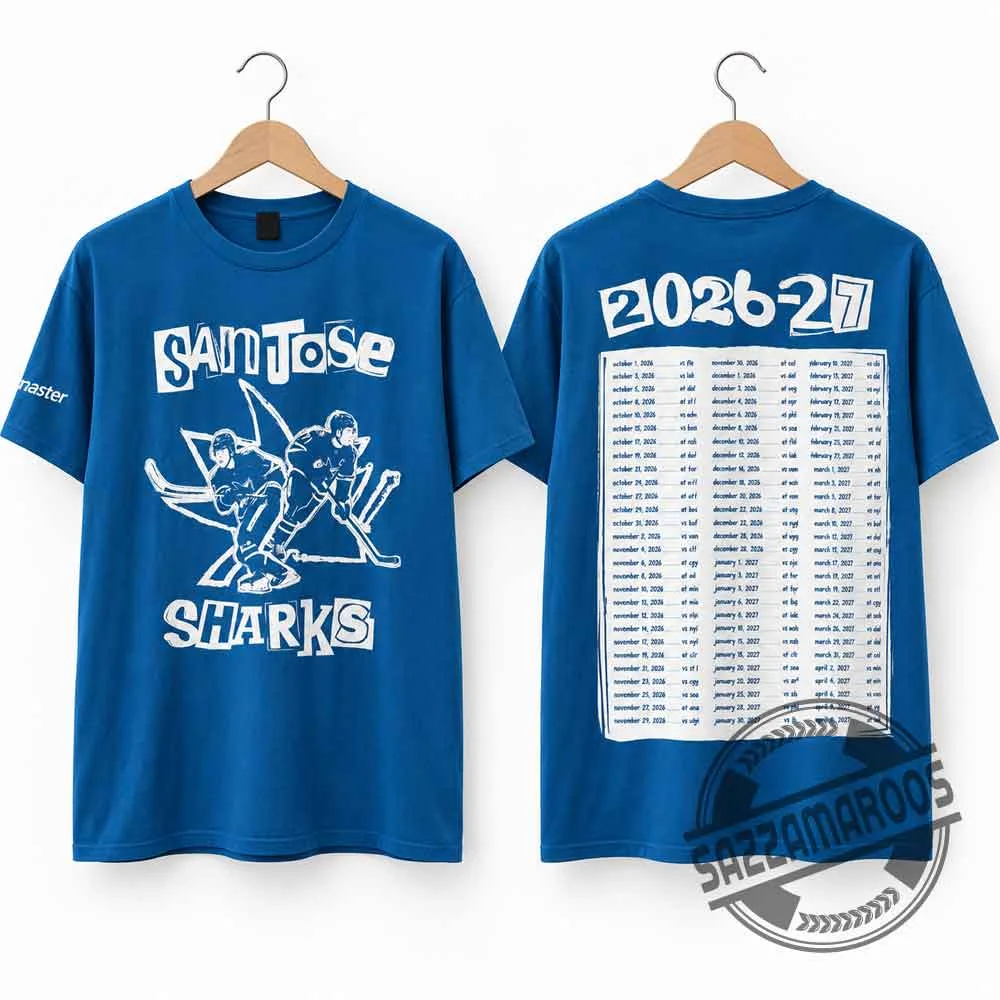 San Jose Sharks 2026-27 Schedule T-Shirt