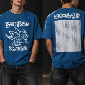 San Jose Sharks 2026-27 Schedule T-Shirt 4 San Jose Sharks 2026-27 Schedule T-Shirt