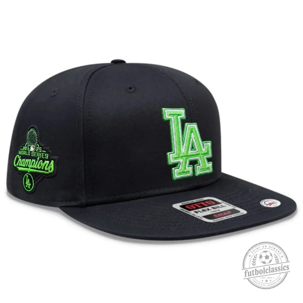 Los Angeles Dodgers 2025 World Series Champions Neon Style Cap Hat Los Angeles Dodgers 2025 World Series Champions Neon Style Cap Hat