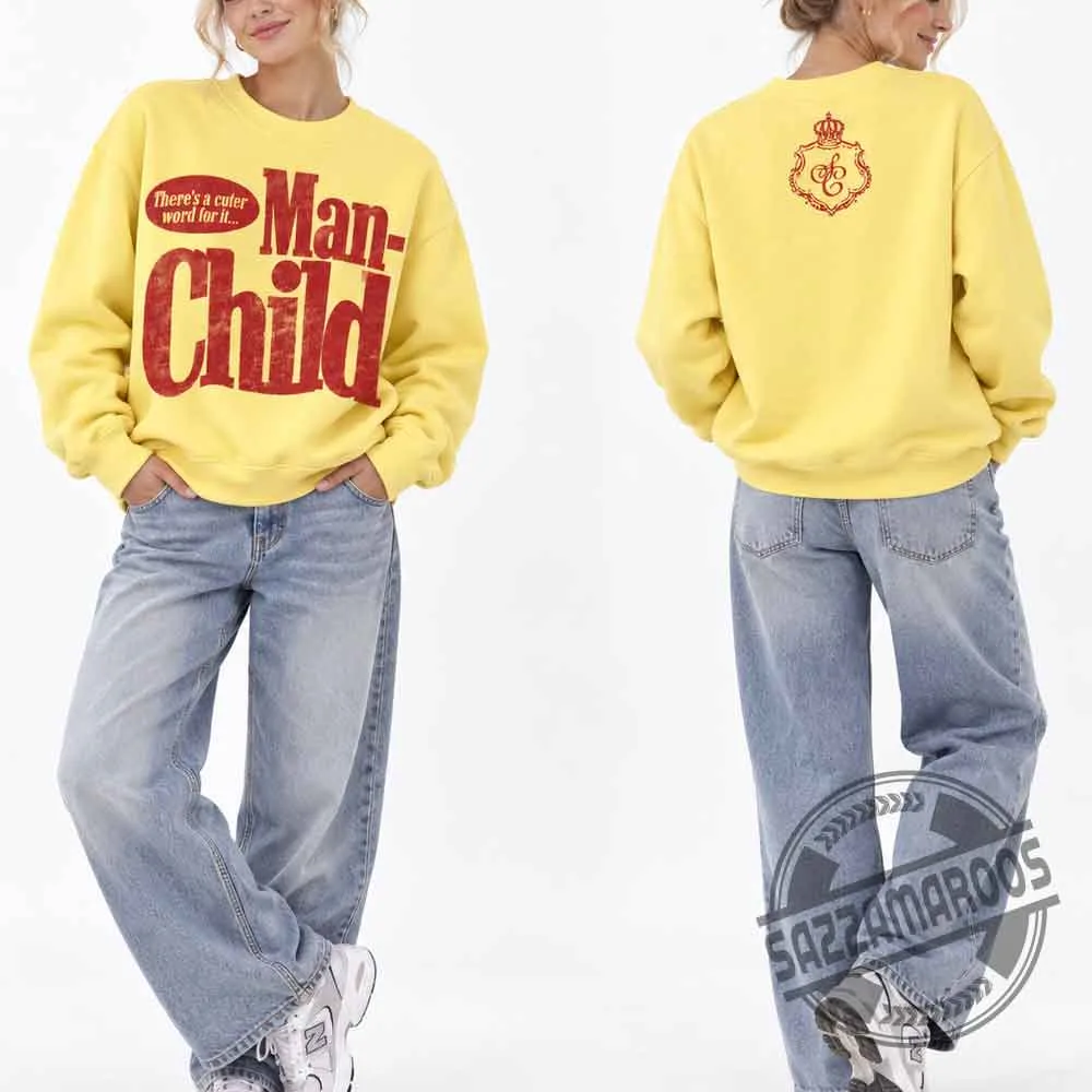 Sabrina Carpenter Man-Child Yellow Sweatshirt (3) Sabrina Carpenter Man-Child Yellow Sweatshirt – image 3 of 3
