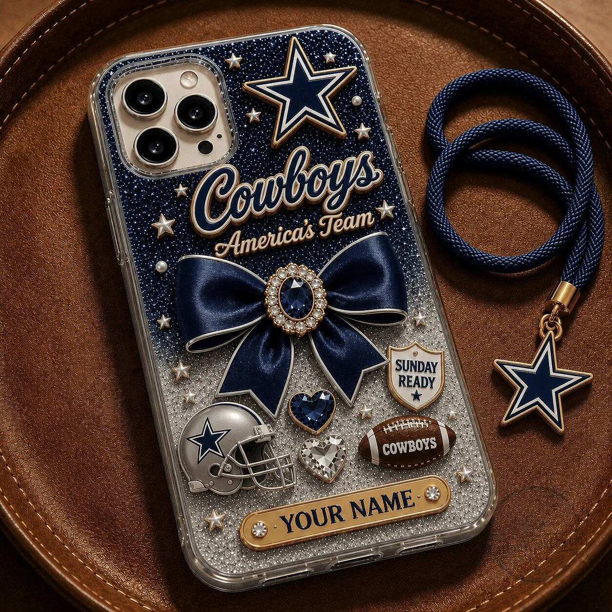 Dallas Cowboys America's Team Personalized Football Fan Phone Case