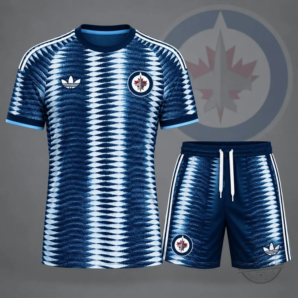 Winnipeg Jets NHL Dynamic Ripple Performance Jersey and Shorts Set Winnipeg Jets NHL Dynamic Ripple Performance Jersey and Shorts Set