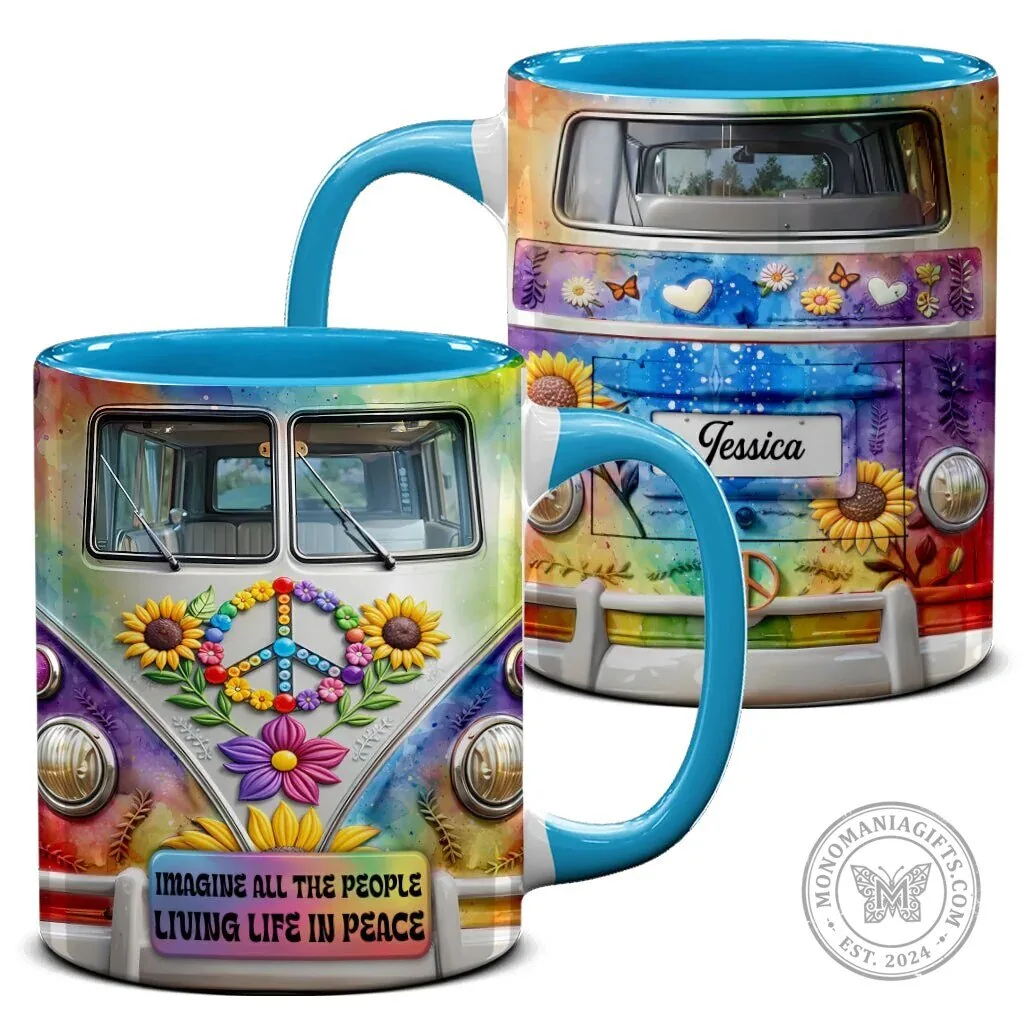 Imagine All The People Living Life In Peace Volkswagen Bus Coffee Mug 17 Imagine All The People Living Life In Peace Volkswagen Bus Coffee Mug