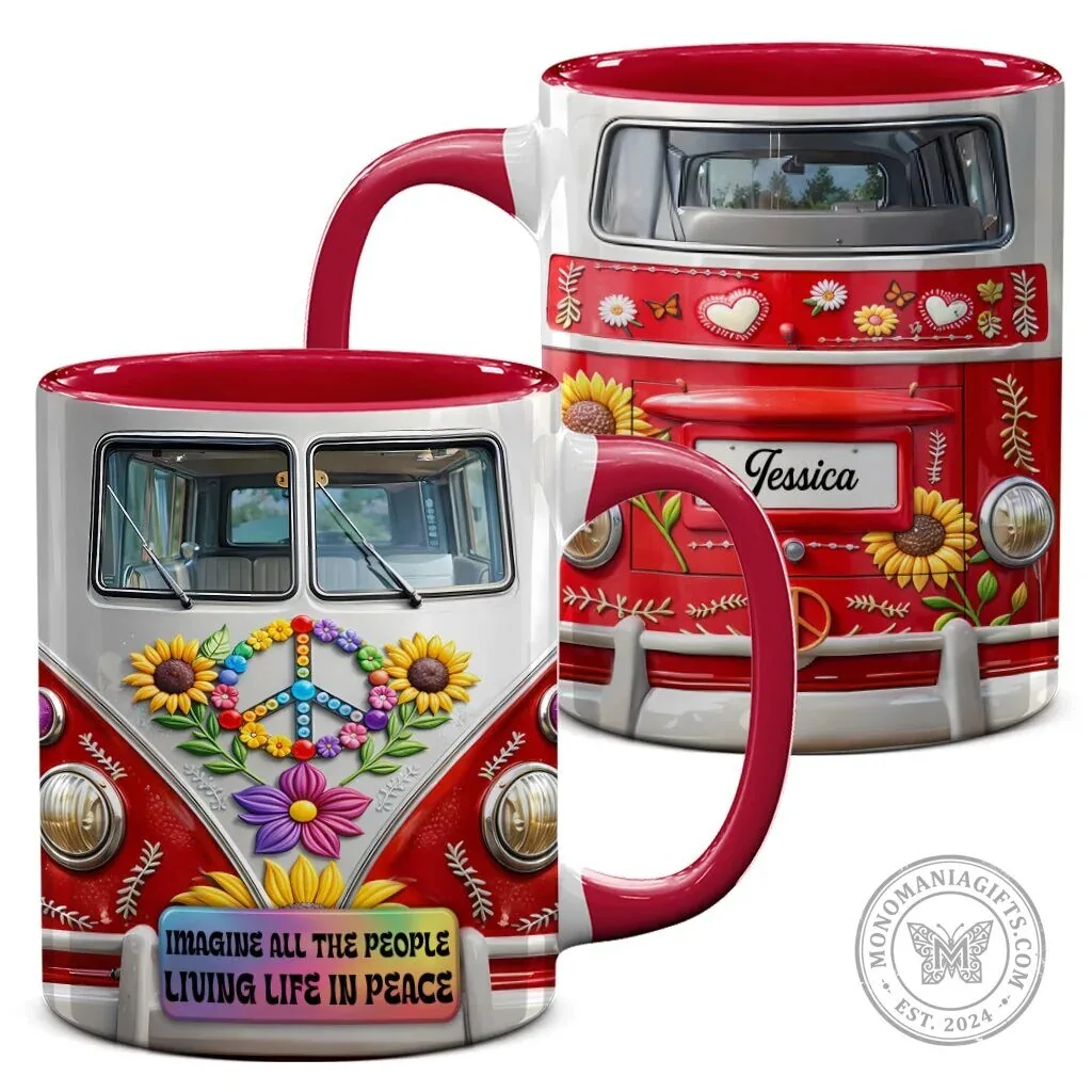 Imagine All The People Living Life In Peace Volkswagen Bus Coffee Mug 19 Imagine All The People Living Life In Peace Volkswagen Bus Coffee Mug