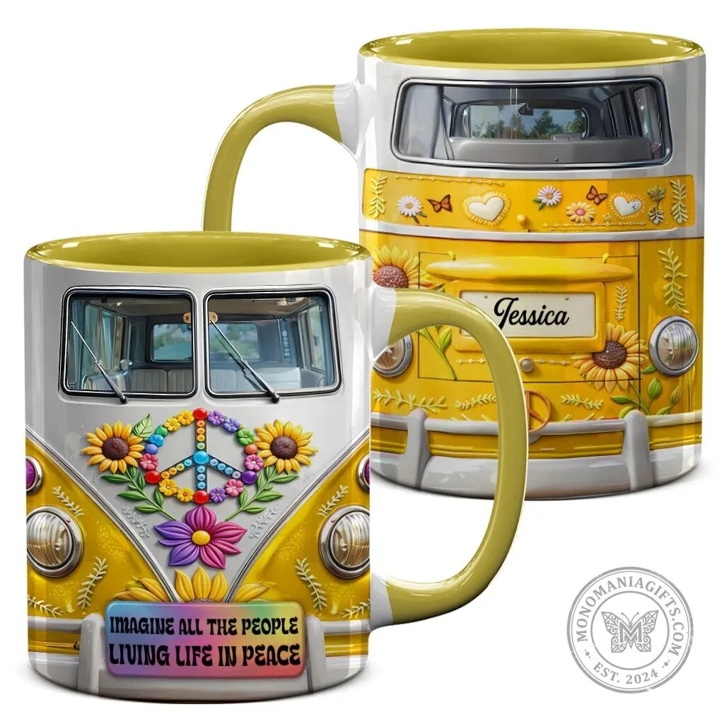 Imagine All The People Living Life In Peace Volkswagen Bus Coffee Mug 20 Imagine All The People Living Life In Peace Volkswagen Bus Coffee Mug