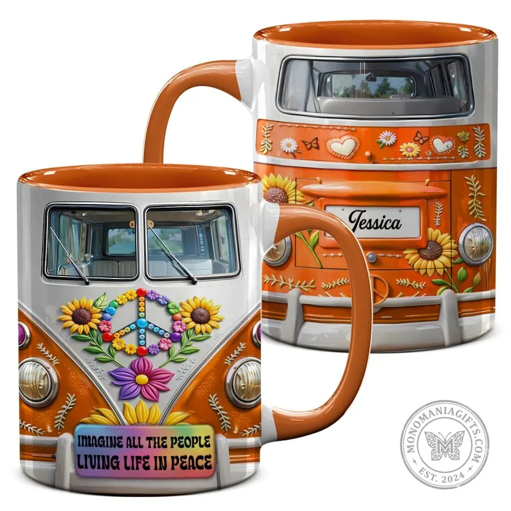 Imagine All The People Living Life In Peace Volkswagen Bus Coffee Mug 21 Imagine All The People Living Life In Peace Volkswagen Bus Coffee Mug