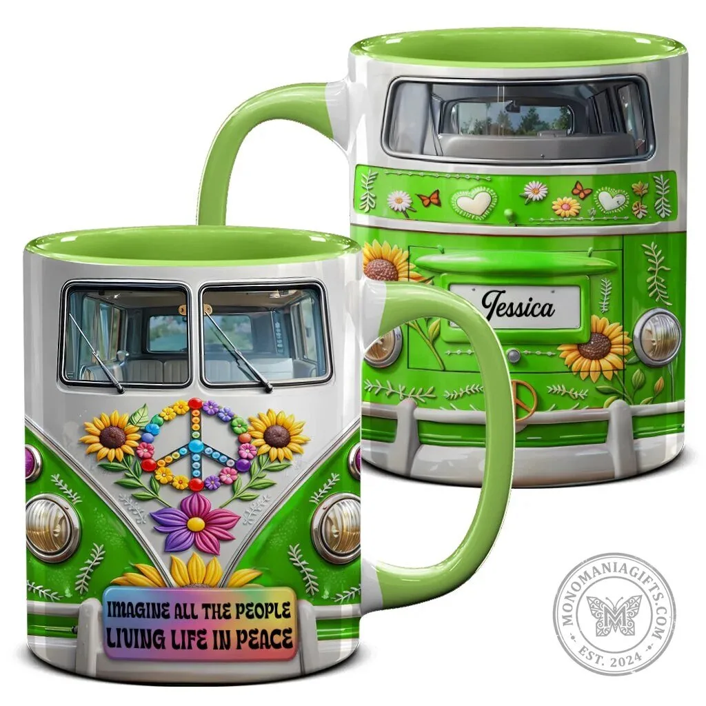 Imagine All The People Living Life In Peace Volkswagen Bus Coffee Mug 22 Imagine All The People Living Life In Peace Volkswagen Bus Coffee Mug