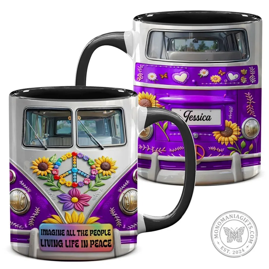 Imagine All The People Living Life In Peace Volkswagen Bus Coffee Mug 23 Imagine All The People Living Life In Peace Volkswagen Bus Coffee Mug