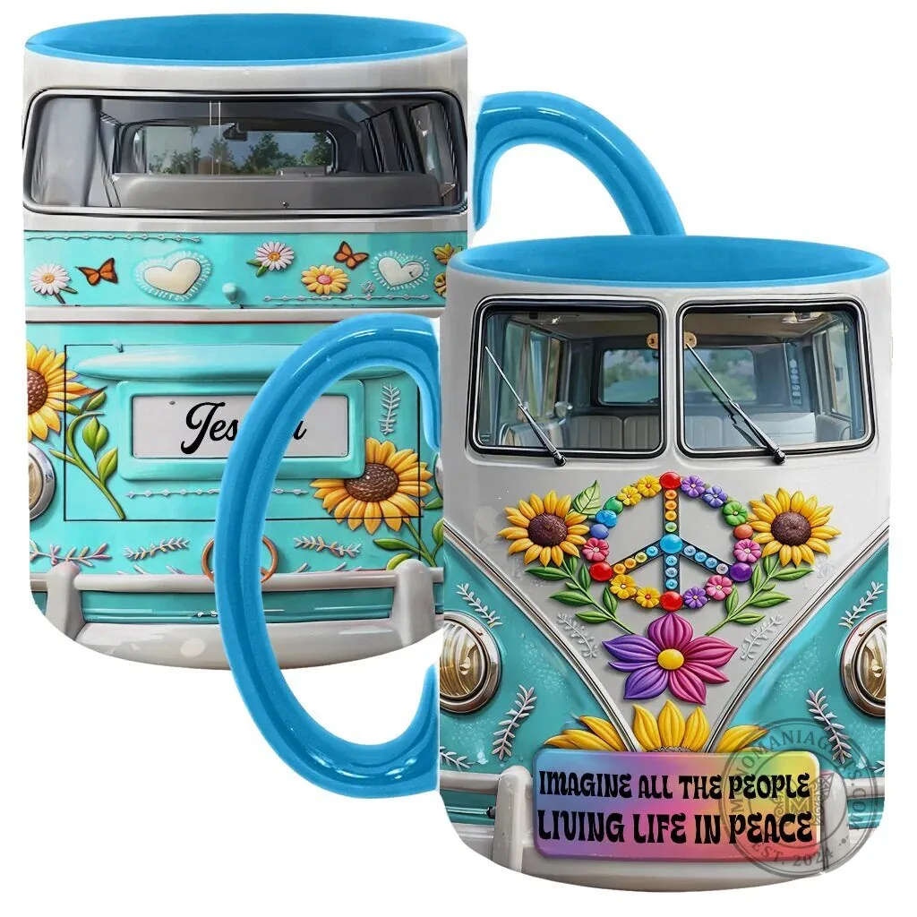 Imagine All The People Living Life In Peace Volkswagen Bus Coffee Mug 24 Imagine All The People Living Life In Peace Volkswagen Bus Coffee Mug
