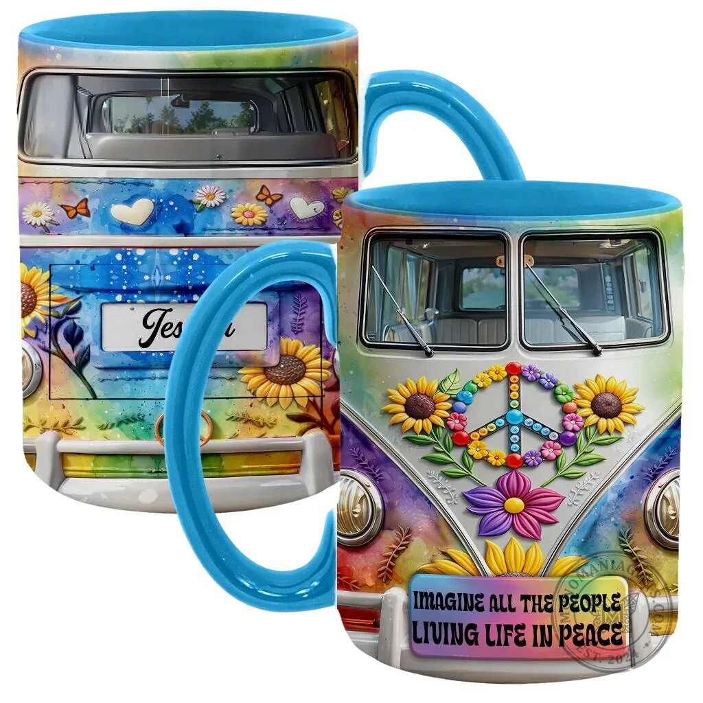 Imagine All The People Living Life In Peace Volkswagen Bus Coffee Mug 25 Imagine All The People Living Life In Peace Volkswagen Bus Coffee Mug
