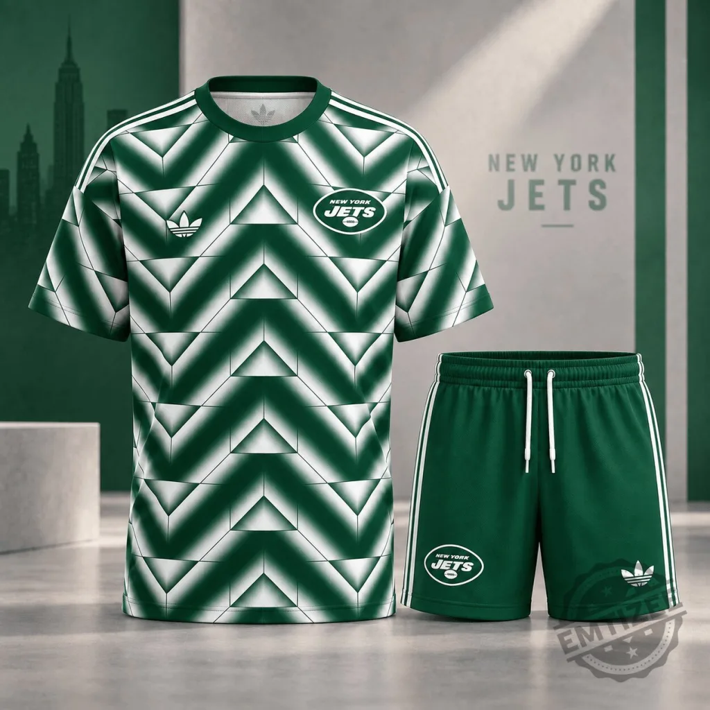 New York Jets Geometric Performance Shirt and Shorts Set