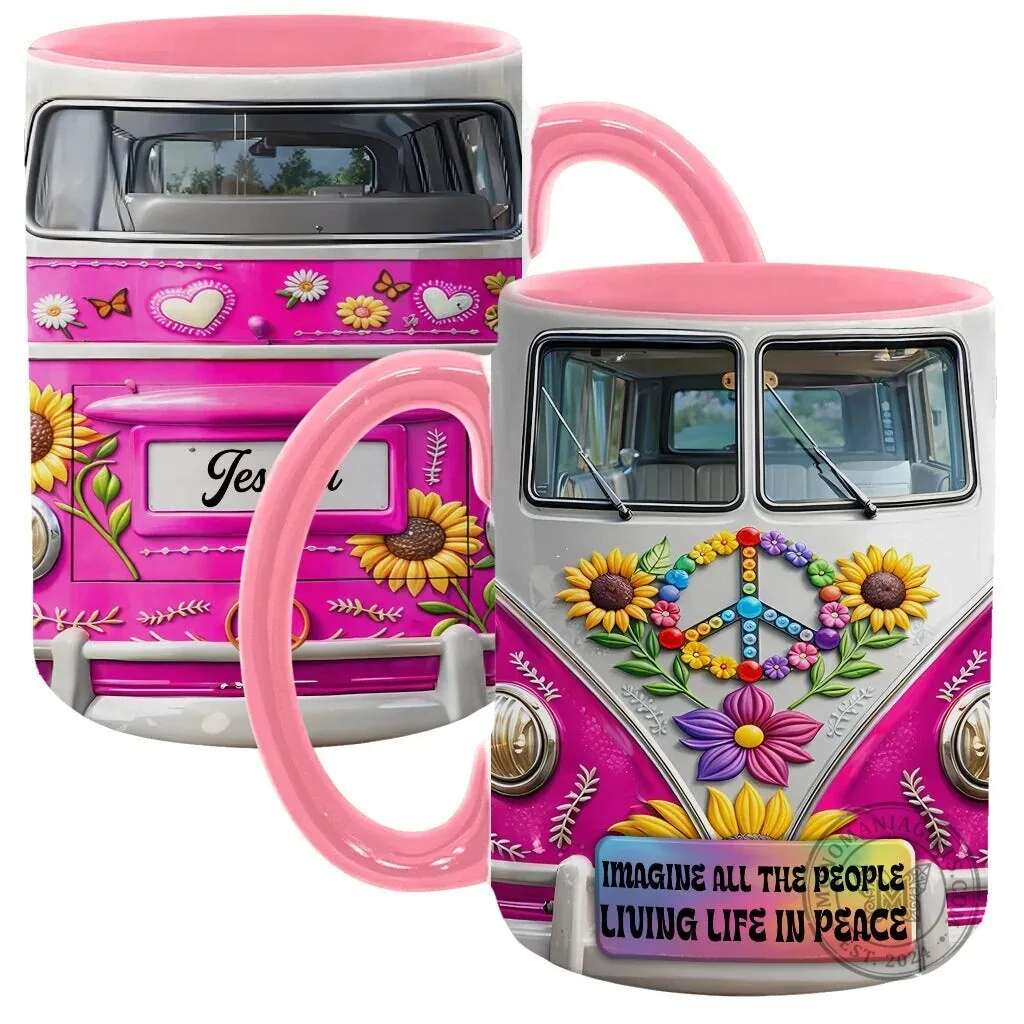 Imagine All The People Living Life In Peace Volkswagen Bus Coffee Mug 26 Imagine All The People Living Life In Peace Volkswagen Bus Coffee Mug