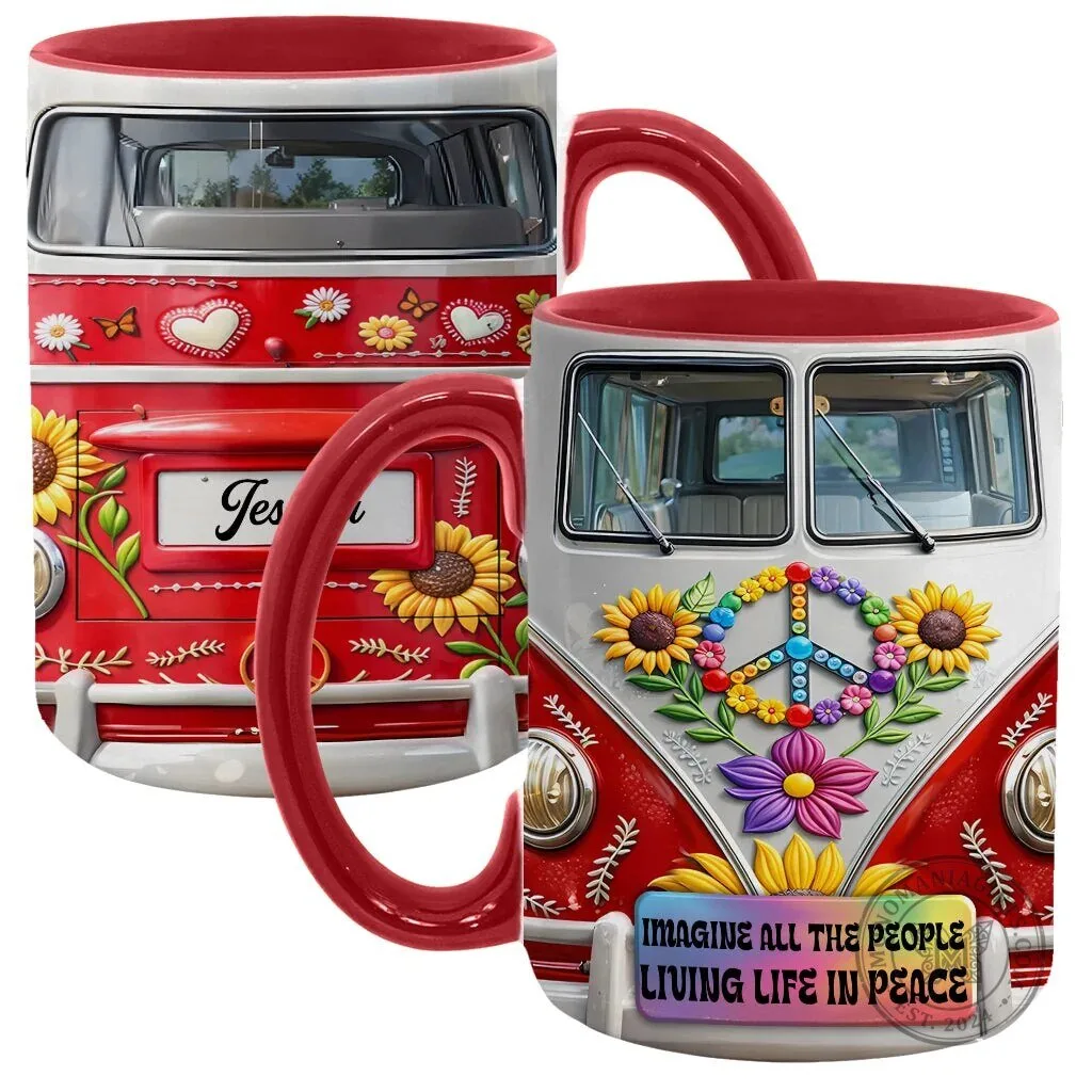 Imagine All The People Living Life In Peace Volkswagen Bus Coffee Mug 27 Imagine All The People Living Life In Peace Volkswagen Bus Coffee Mug