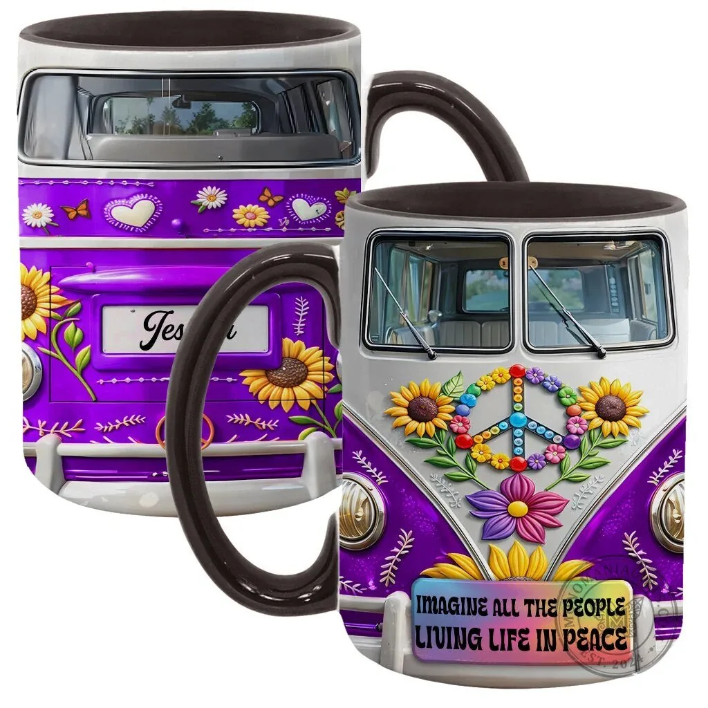 Imagine All The People Living Life In Peace Volkswagen Bus Coffee Mug 31 Imagine All The People Living Life In Peace Volkswagen Bus Coffee Mug
