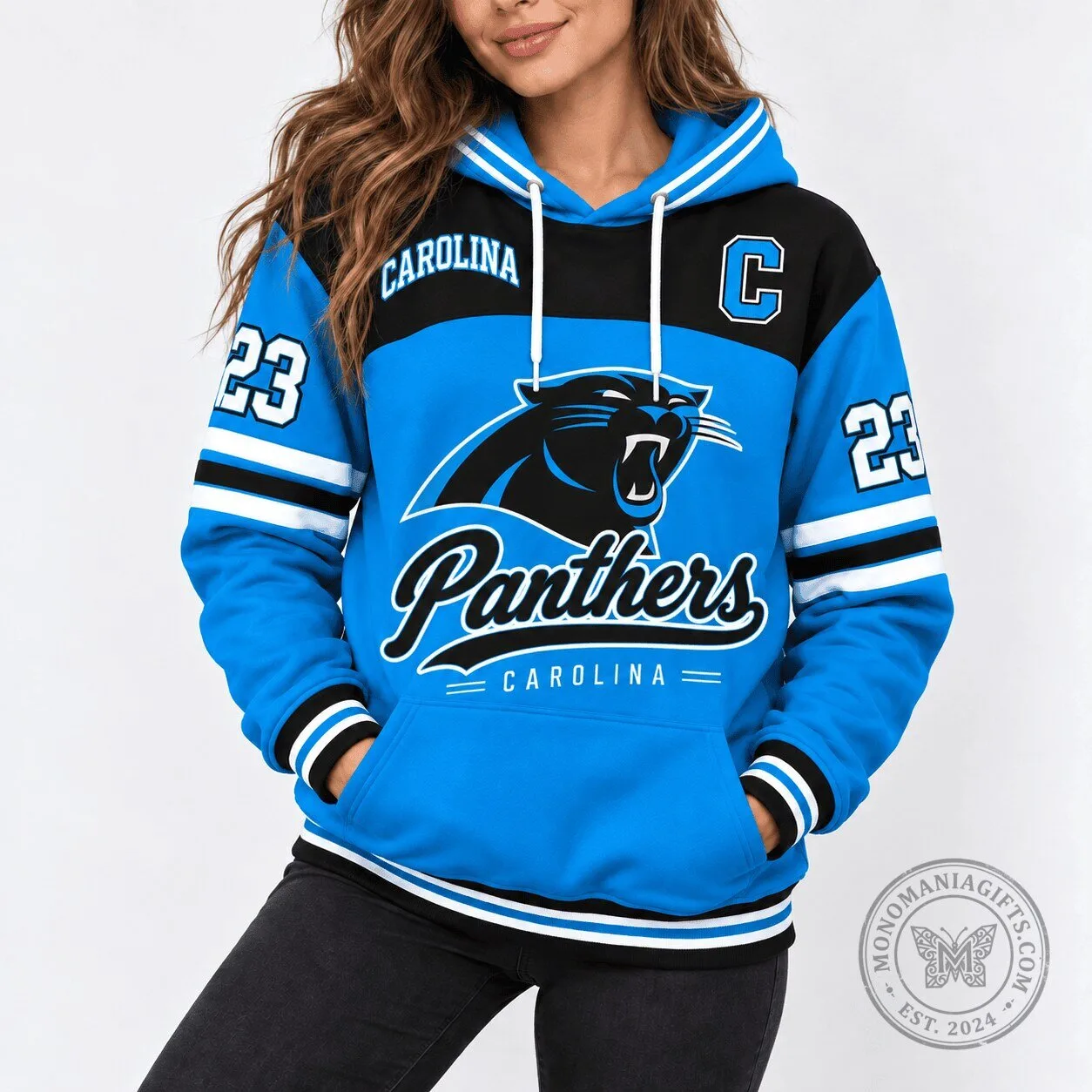 Carolina Panthers National Football League Team Heritage Patchwork Pullover Hoodie