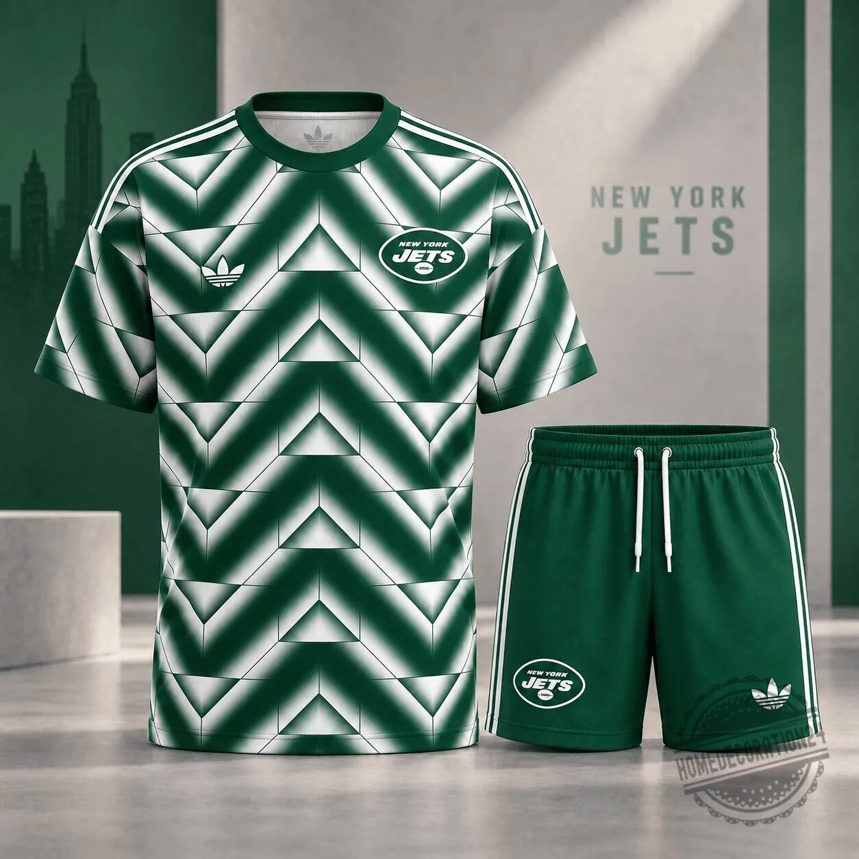 New York Jets Performance Set: Geometric Shirt and Shorts