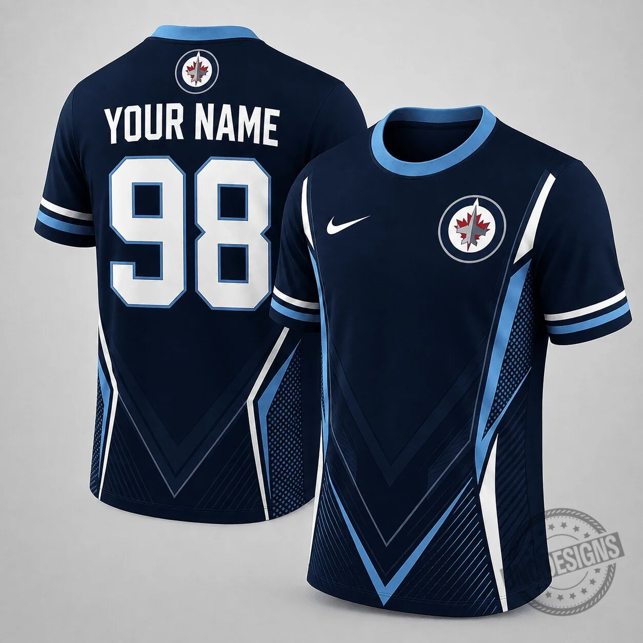 Winnipeg Jets Fan Shirt Personalized Game Day Hockey Jersey with Custom Name and Number